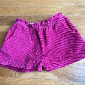 Mini Boden size 4 Girl Pink Corduroy Shorts